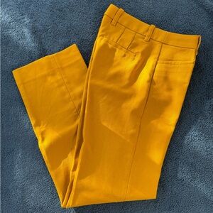 2P 🌼 Banana Republic Lido 100% wool straight trousers petite - mustard yellow